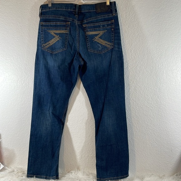 ROCK & REPUBLIC STRAIGHT FIT DISTRESSED BLUE DENIM JEANS SIZE 34x30 - Picture 5 of 10